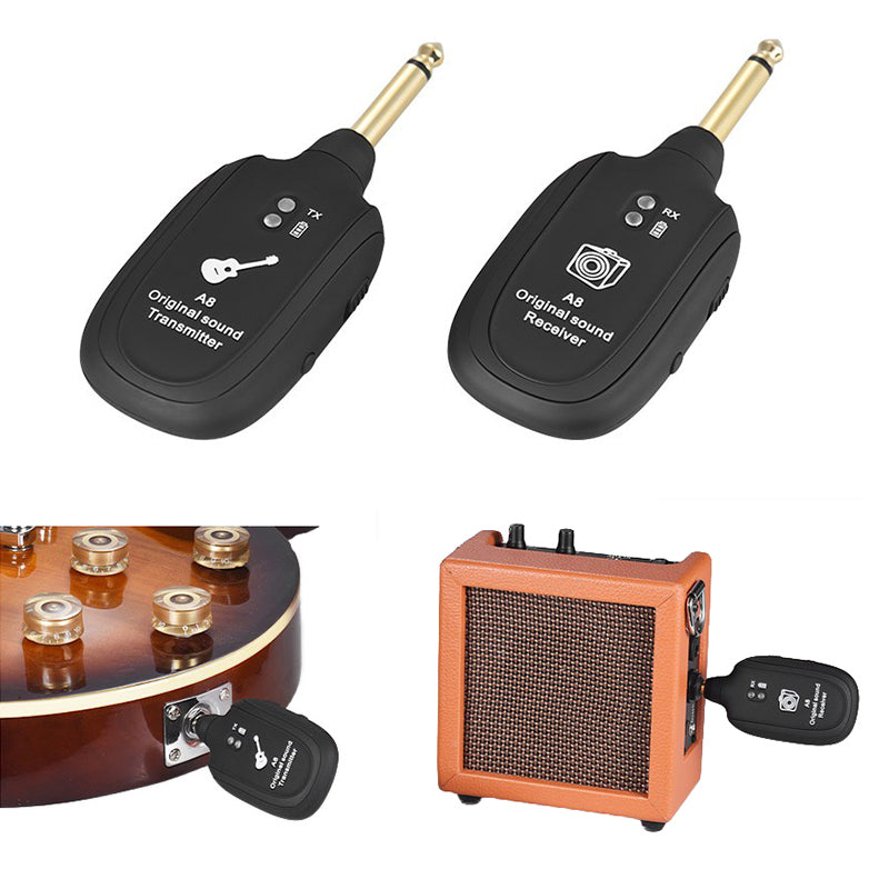 TransmitterX Wireless Audio Transmission Set with Receiver Transmitter For Electric Guitar Bass Violin