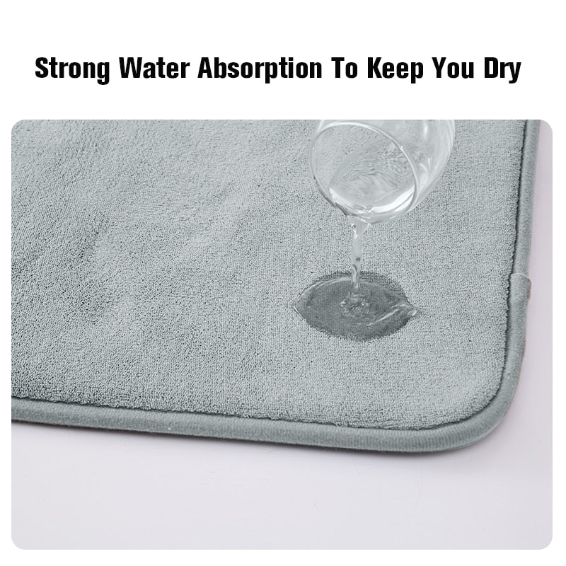 Memory Foam Mats Anti-Slip Shower Carpet