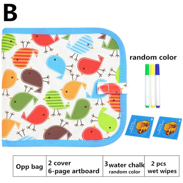 Children Magic Drawing Book Portable Soft Chalk Drawing Board