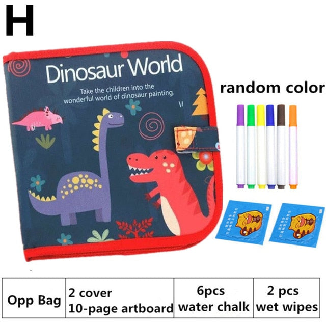 Children Magic Drawing Book Portable Soft Chalk Drawing Board