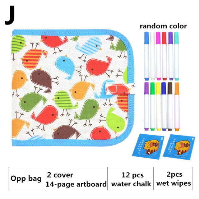 Children Magic Drawing Book Portable Soft Chalk Drawing Board