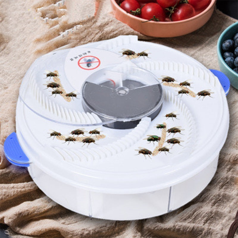 Revolving Electronic Flytrap Electric Fly Trap, Fly Trap Pest Device Insect Catcher Automatic Flycatcher Fly Trap Pest Reject Control Catcher Insect Repellents Tools