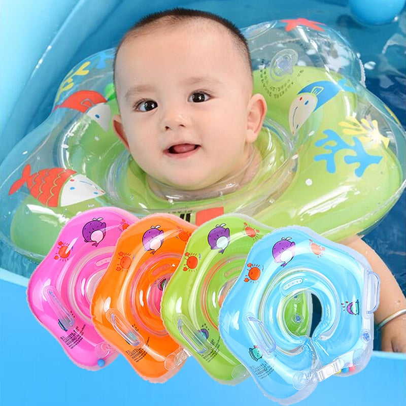 Swimming Baby Neck Inflatable Ring Tube for Bath