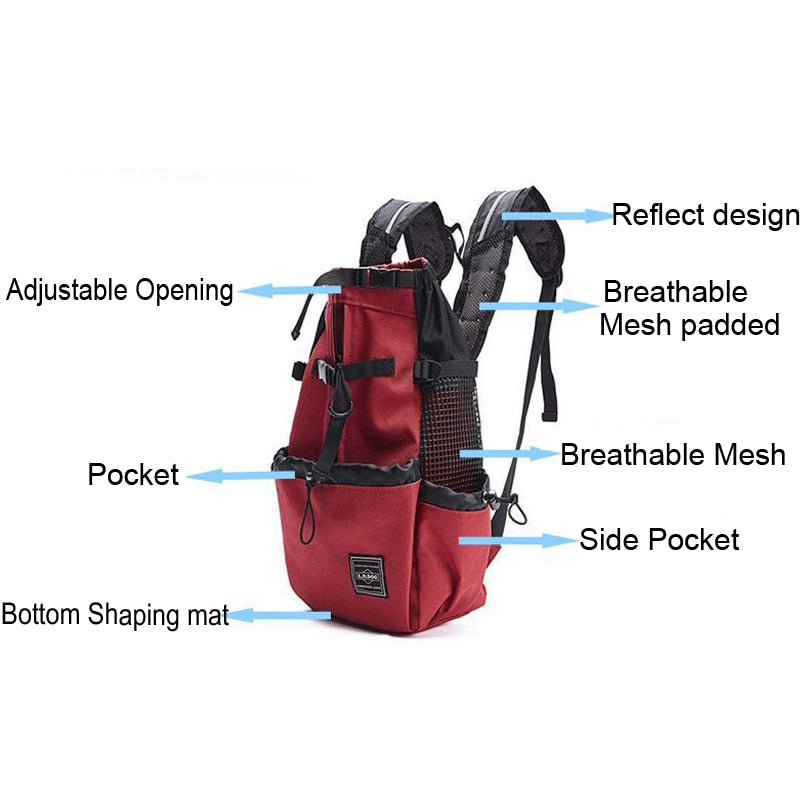 Luxury Direct Dog Pet Shoulder Traveler Carrier  Breathable Washable Backpack