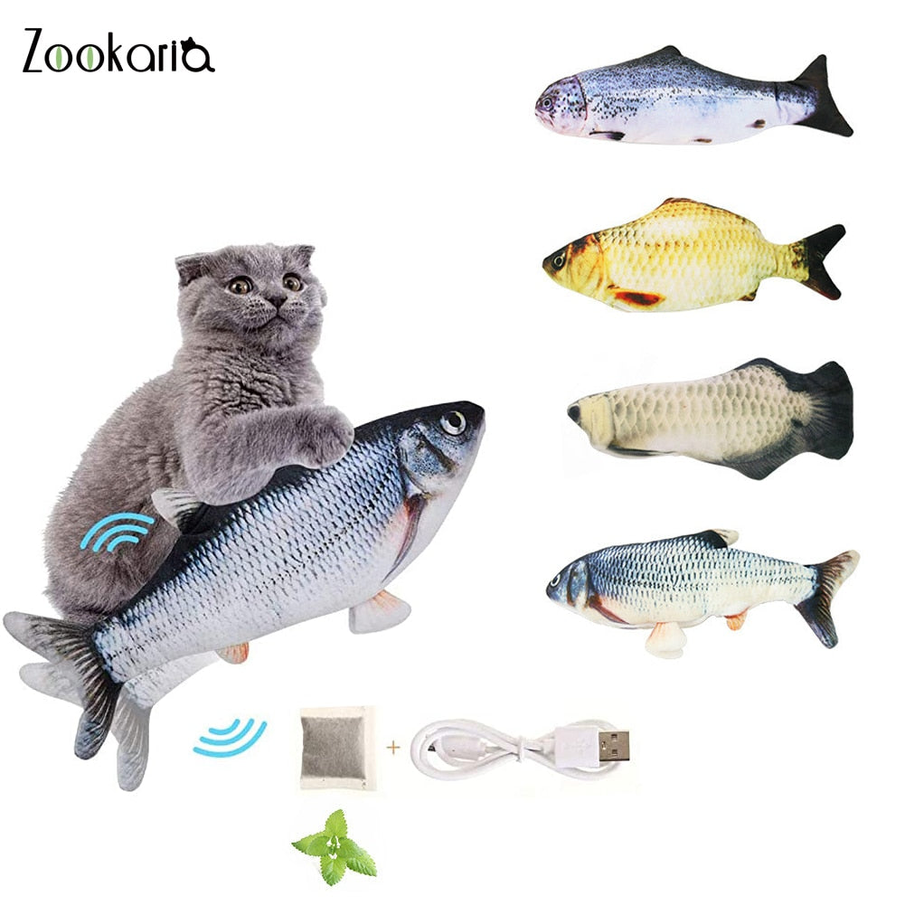 Electric Moving Cat Kicker Fish Toy for Cats Motion Kitten Toy Interactive Cat Toys for Cat Exercise