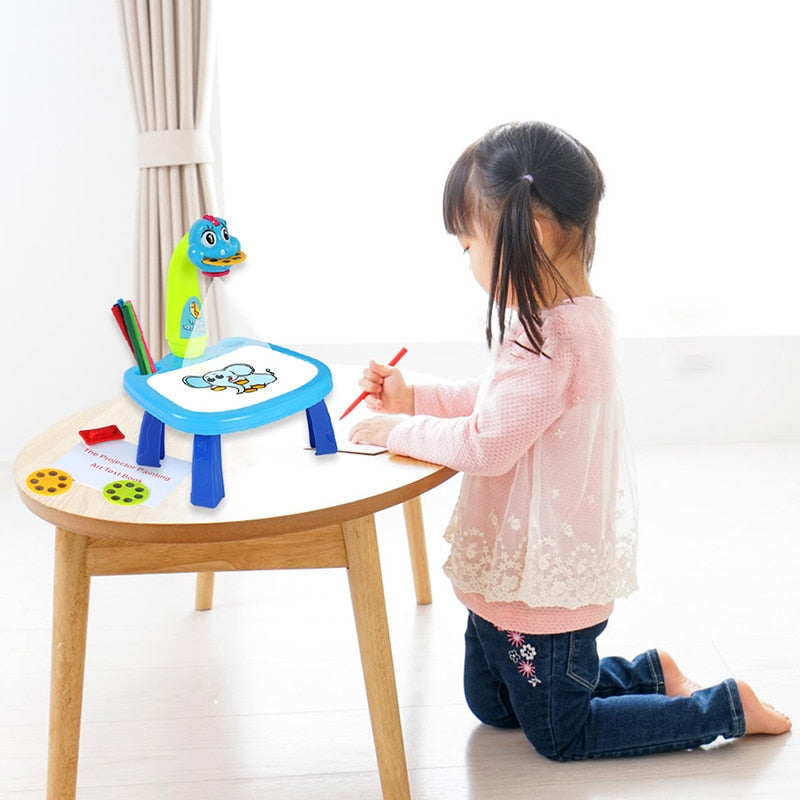 Children Led Art Projector Painting Drawing Table Led Educational Toddler Toy For Kids Boys Girls