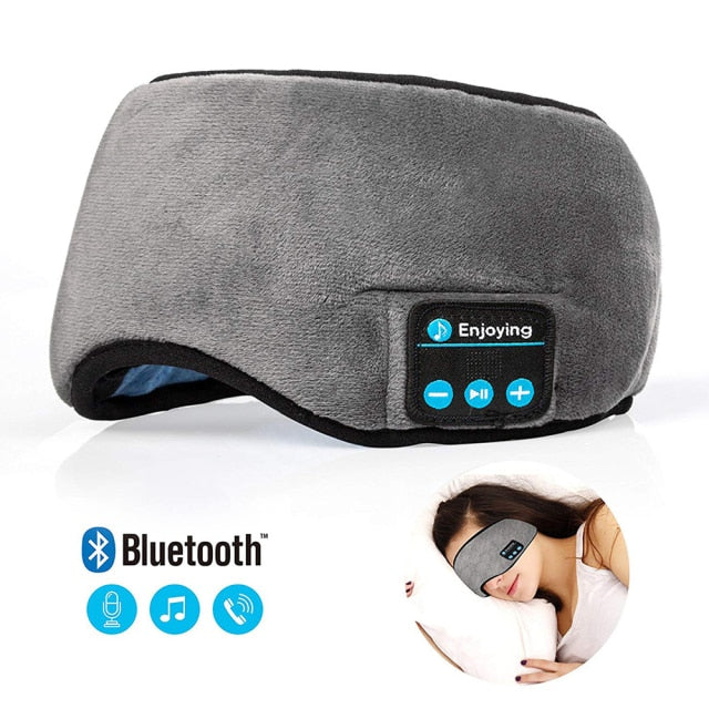 Bluetooth Sleeping Headphones Eye Mask Soft Elastic  Headband