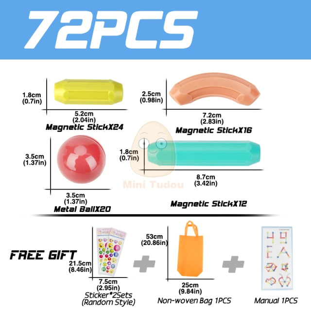 Maganetic balls And rods Building Blocks