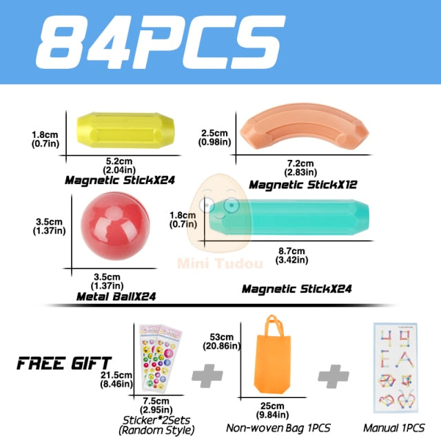 Maganetic balls And rods Building Blocks