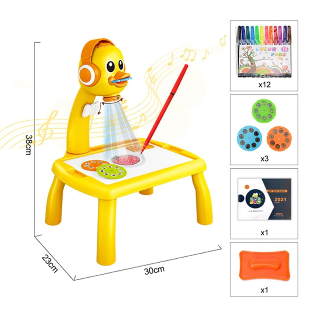 Children Led Art Projector Painting Drawing Table Led Educational Toddler Toy For Kids Boys Girls