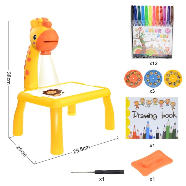 Children Led Art Projector Painting Drawing Table Led Educational Toddler Toy For Kids Boys Girls