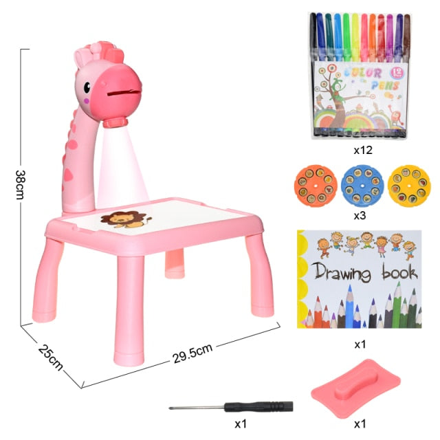 Children Led Art Projector Painting Drawing Table Led Educational Toddler Toy For Kids Boys Girls