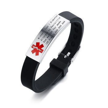 Medical ID Bracelet Engravable Medical Alert ID Bracelet
