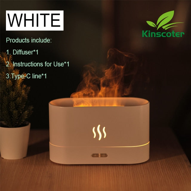 Flame Humidifier Ultrasonic Oil Flame Lamp Diffusor