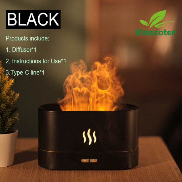 Flame Humidifier Ultrasonic Oil Flame Lamp Diffusor