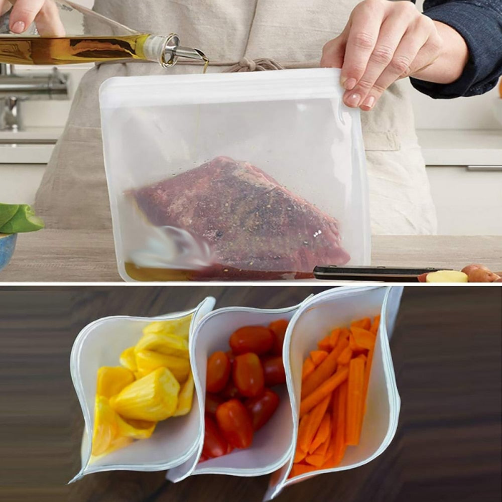 Reusable Silicone Bag Food Storage  Stasherbags Wrap