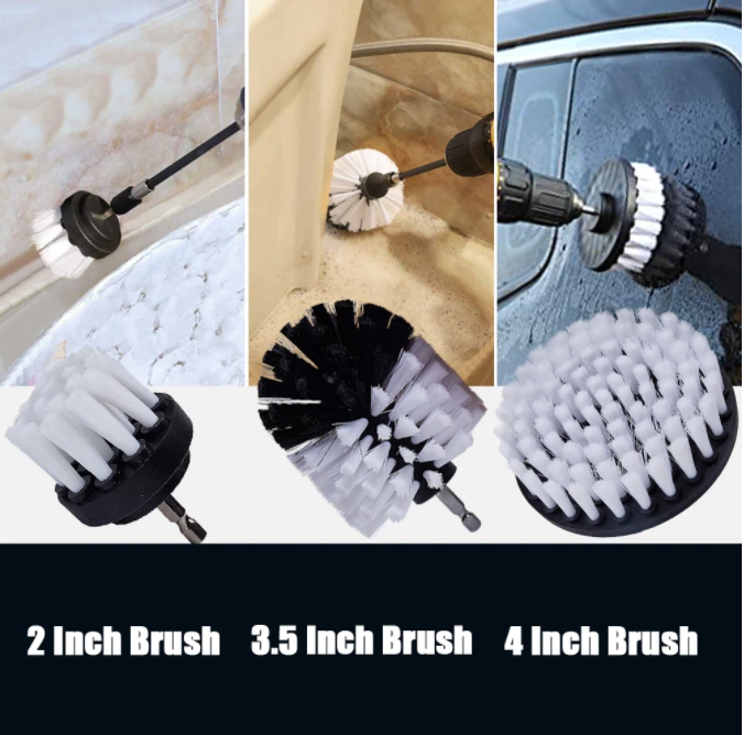 Drill Power Scrub Clean Brush For Leather Plastic Indoor and Outdoor Interiors Scrubber.