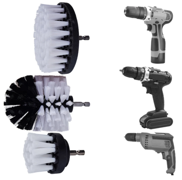 Drill Power Scrub Clean Brush For Leather Plastic Indoor and Outdoor Interiors Scrubber.