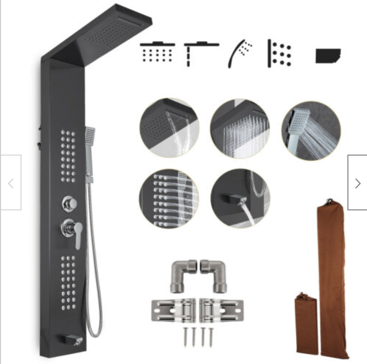 Shower Panel System Rain Waterfall 5 and 1 body system multi jet system