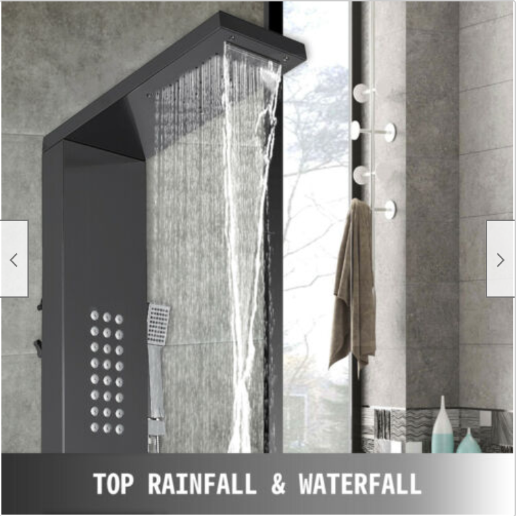 Shower Panel System Rain Waterfall 5 and 1 body system multi jet system